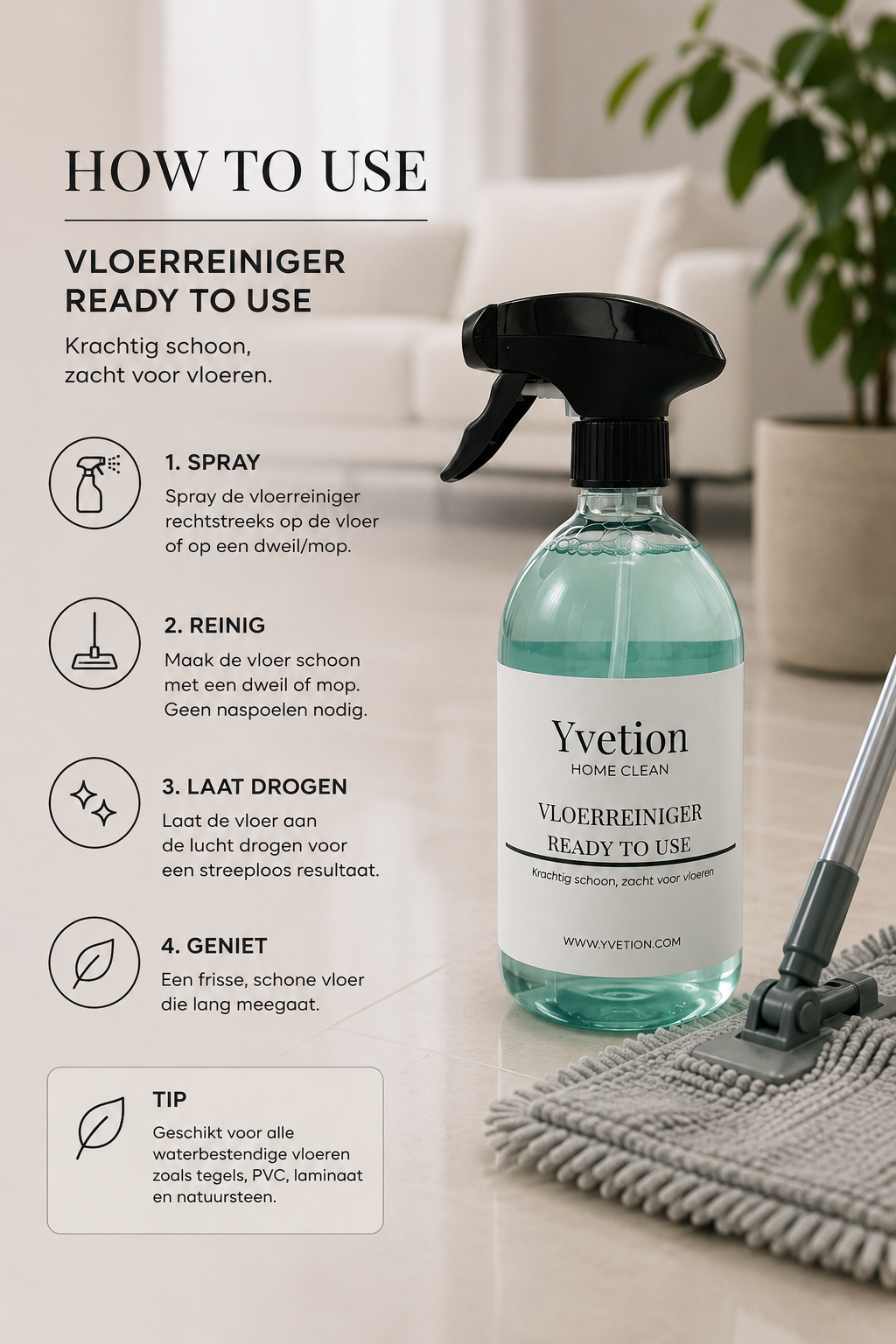 Yvetion Vloerreiniger kant-en-klaar 500 ml
