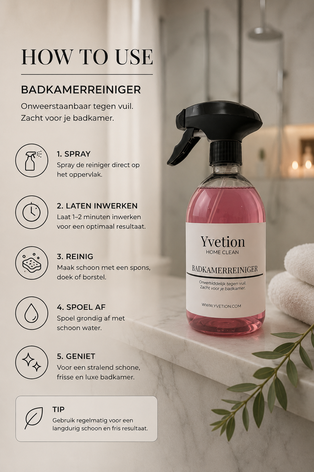Yvetion Badkamerreiniger 500 ml